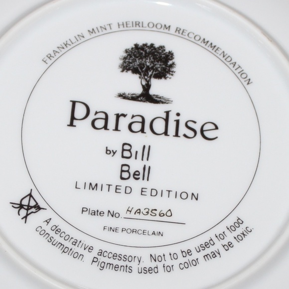 Bill Bell Paradise Franklin Mint Plates 1 of 4 - Picture 4 of 7